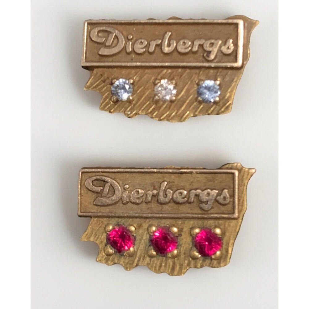 Vintage Solid 10K Yellow Gold 1.8 Grams Diebergs Service Pin & 1/10 Gold Filled